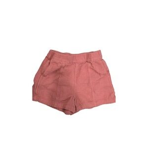 Madewell Women's Shorts Small S Pink Gauze Elastic Waist Pockets Casual‎